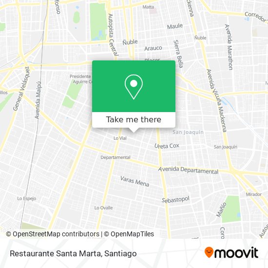 Restaurante Santa Marta map