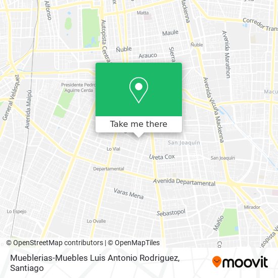 Mueblerias-Muebles Luis Antonio Rodriguez map