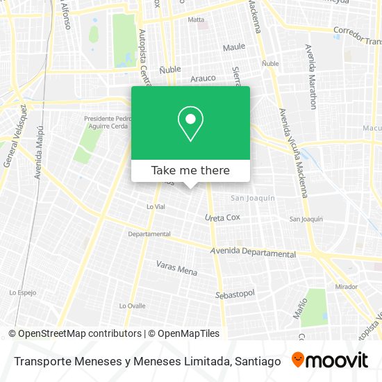 Transporte Meneses y Meneses Limitada map