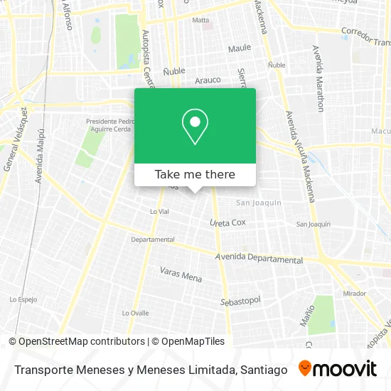 Transporte Meneses y Meneses Limitada map