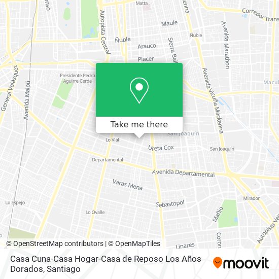 Mapa de Casa Cuna-Casa Hogar-Casa de Reposo Los Años Dorados