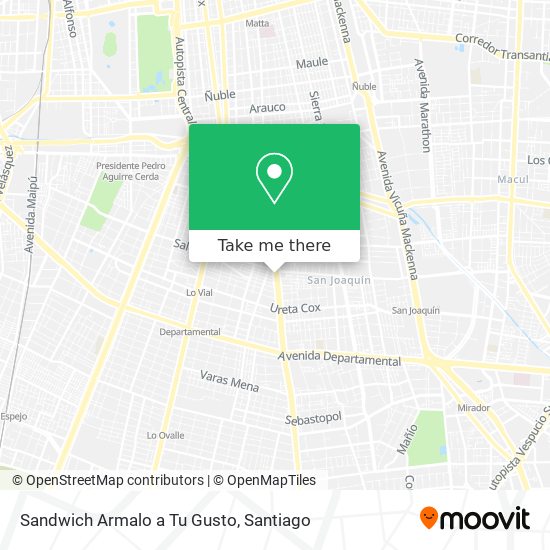 Sandwich Armalo a Tu Gusto map