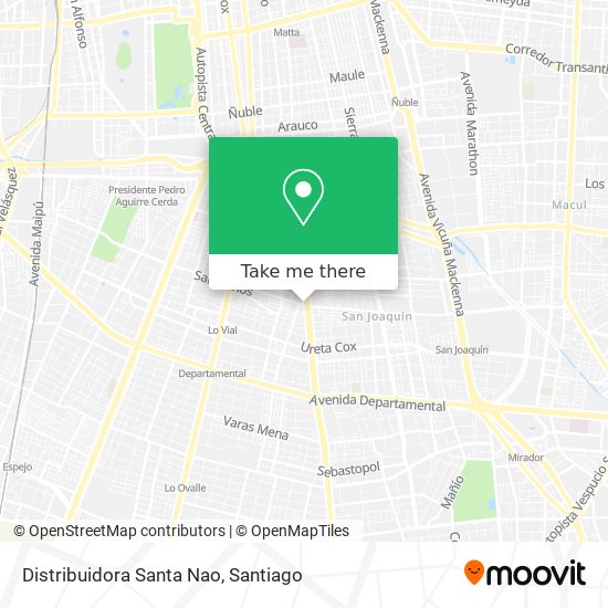 Mapa de Distribuidora Santa Nao