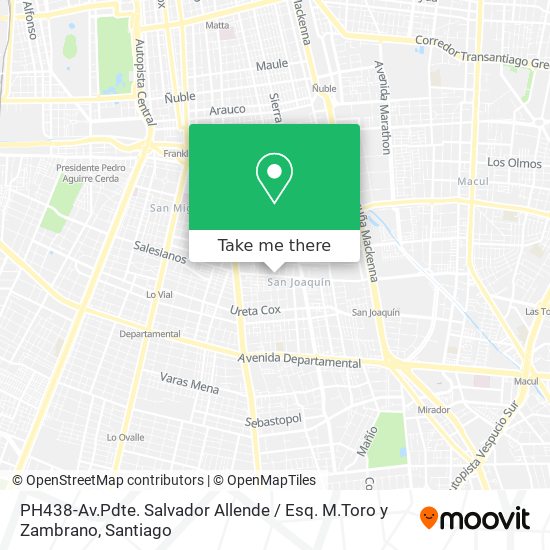 PH438-Av.Pdte. Salvador Allende / Esq. M.Toro y Zambrano map