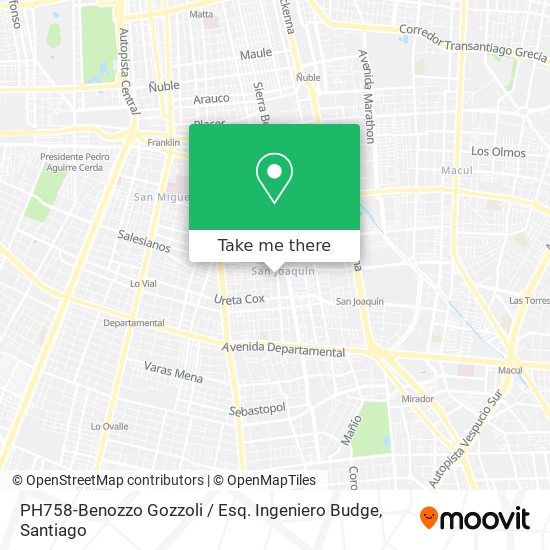 Mapa de PH758-Benozzo Gozzoli / Esq. Ingeniero Budge