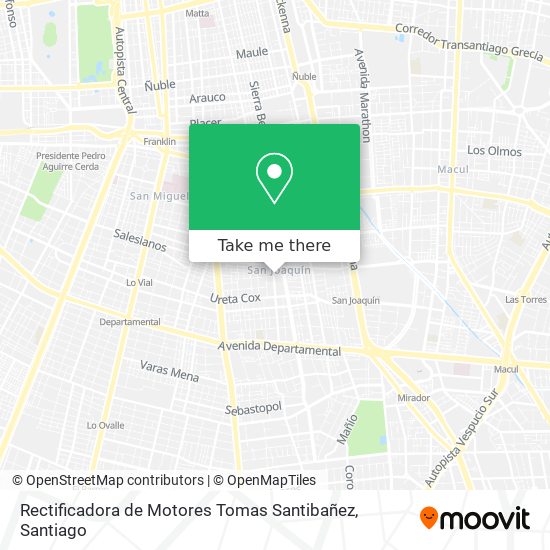 Rectificadora de Motores Tomas Santibañez map