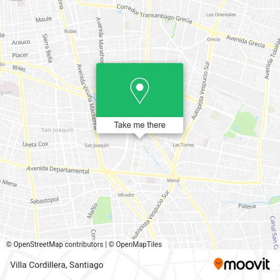 Villa Cordillera map
