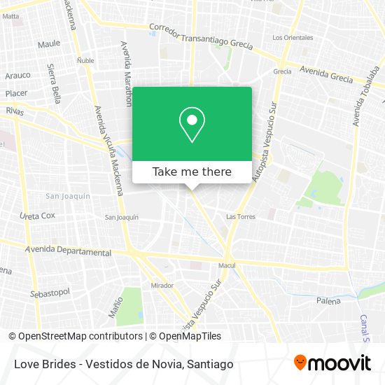 Mapa de Love Brides - Vestidos de Novia