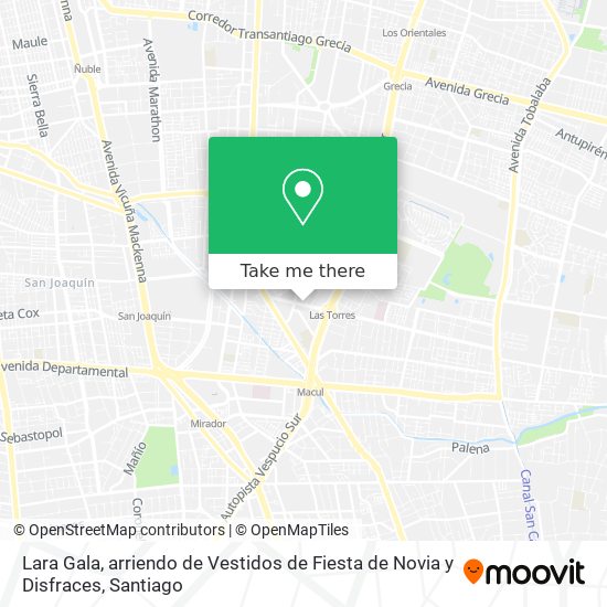 How to get to Lara arriendo de Vestidos de Fiesta de Novia y in Macul by Micro or