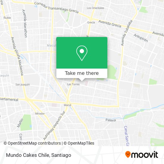 Mapa de Mundo Cakes Chile