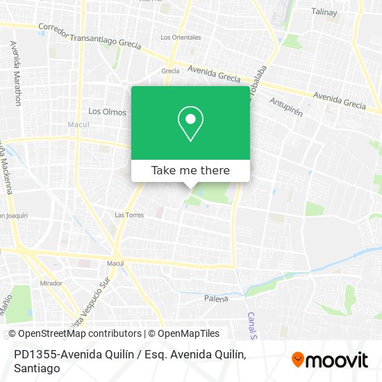 Mapa de PD1355-Avenida Quilín / Esq. Avenida Quilín