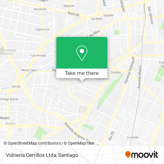 Mapa de Vidriería Cerrillos Ltda