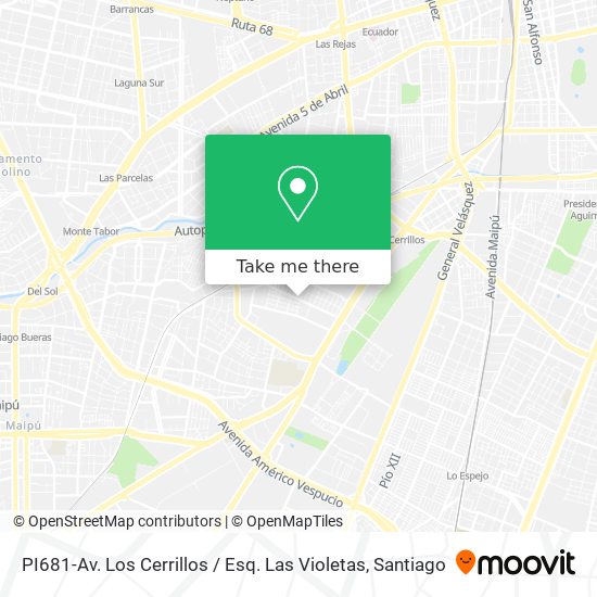 PI681-Av. Los Cerrillos / Esq. Las Violetas map