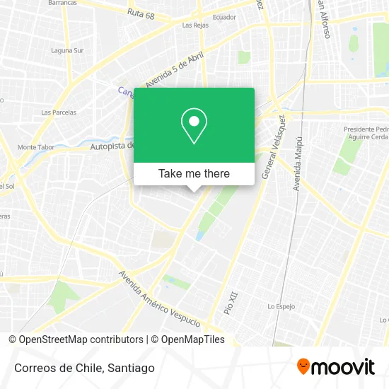 Correos de Chile map