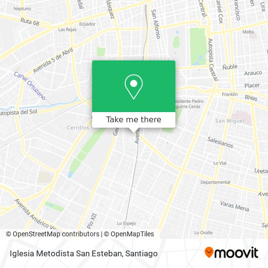 Mapa de Iglesia Metodista San Esteban