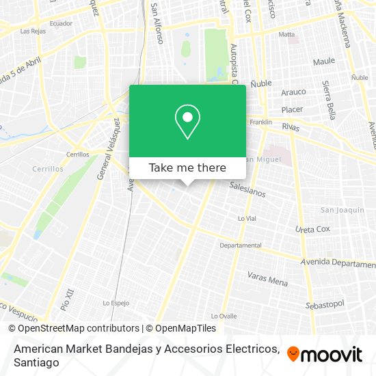 Mapa de American Market Bandejas y Accesorios Electricos
