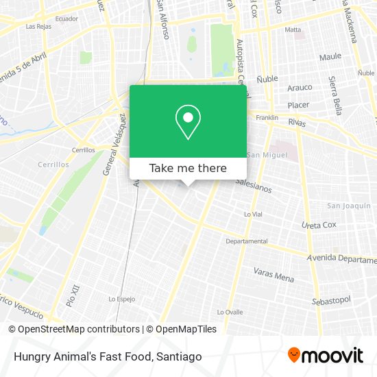 Hungry Animal's Fast Food map