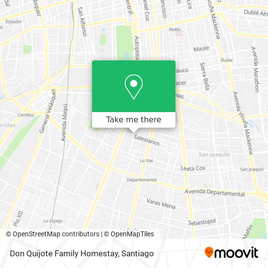 Don Quijote Family Homestay map