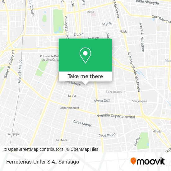Mapa de Ferreterias-Unfer S.A.