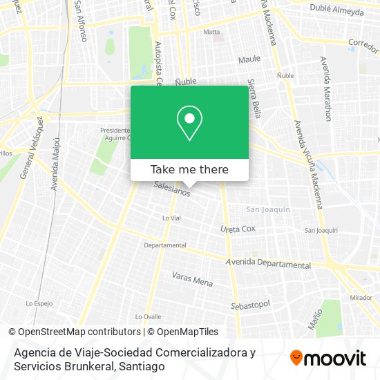 Mapa de Agencia de Viaje-Sociedad Comercializadora y Servicios Brunkeral