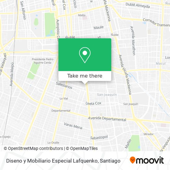 Diseno y Mobiliario Especial Lafquenko map