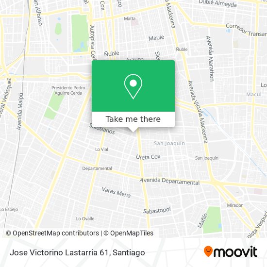 Jose Victorino Lastarria 61 map