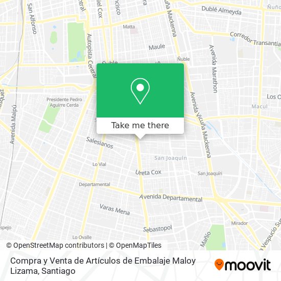 Mapa de Compra y Venta de Artículos de Embalaje Maloy Lizama