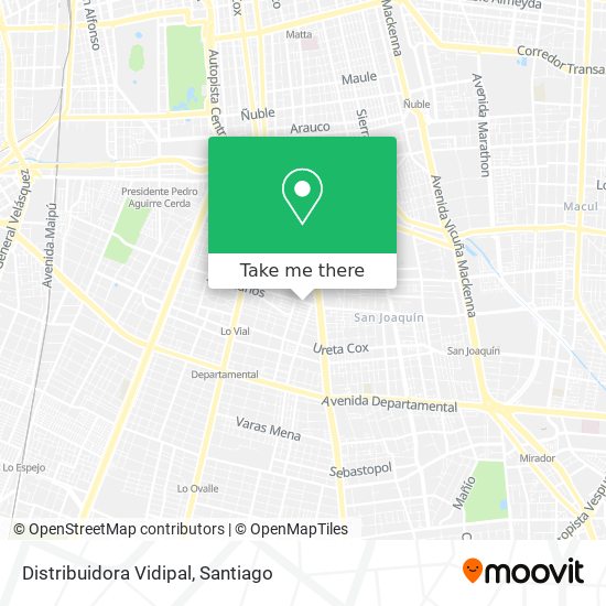 Distribuidora Vidipal map