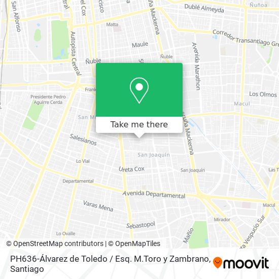 PH636-Álvarez de Toledo / Esq. M.Toro y Zambrano map