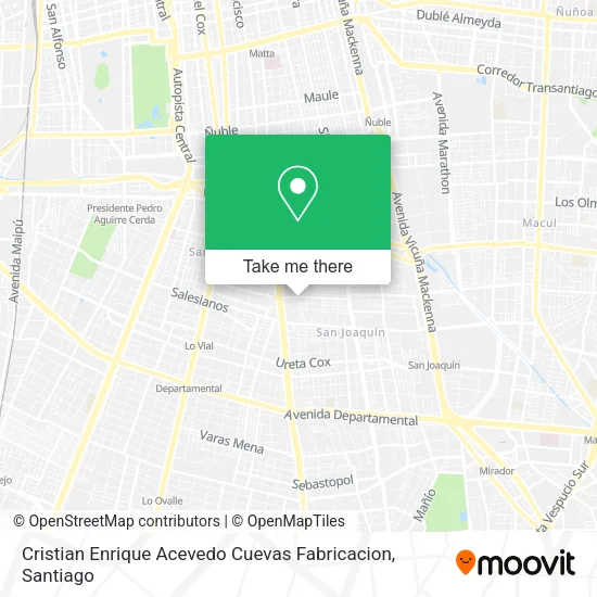 Cristian Enrique Acevedo Cuevas Fabricacion map