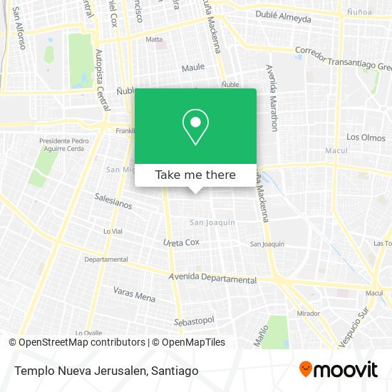 Mapa de Templo Nueva Jerusalen