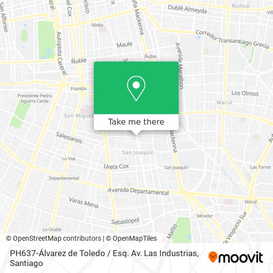 Mapa de PH637-Álvarez de Toledo / Esq. Av. Las Industrias