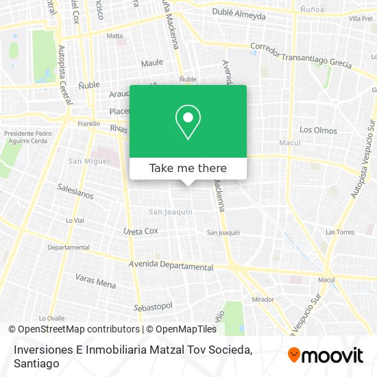 Mapa de Inversiones E Inmobiliaria Matzal Tov Socieda