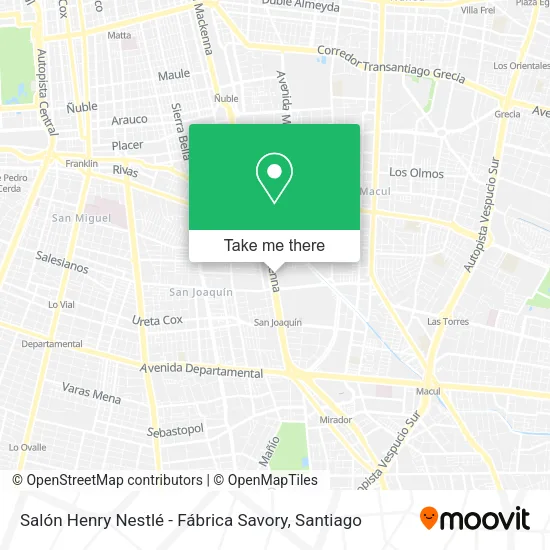 Salón Henry Nestlé - Fábrica Savory map