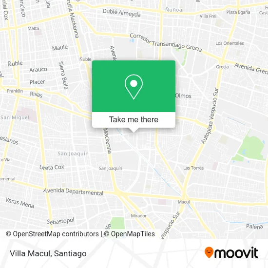 Villa Macul map