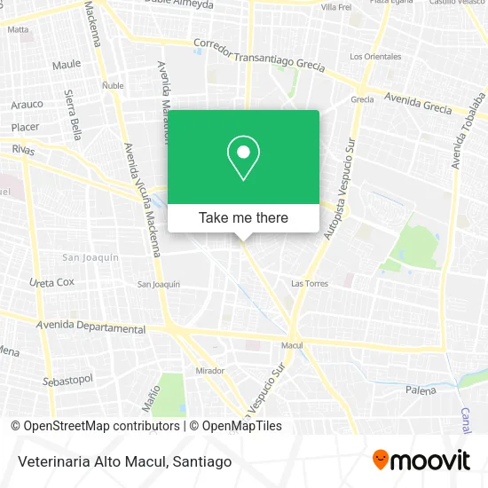 Veterinaria Alto Macul map