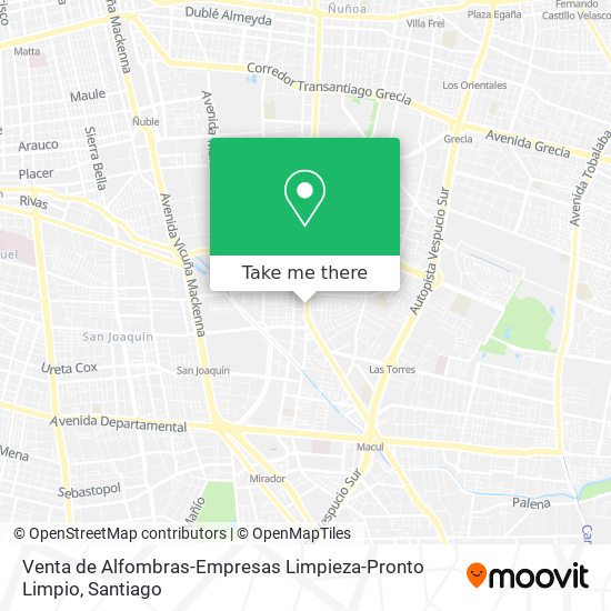 Venta de Alfombras-Empresas Limpieza-Pronto Limpio map