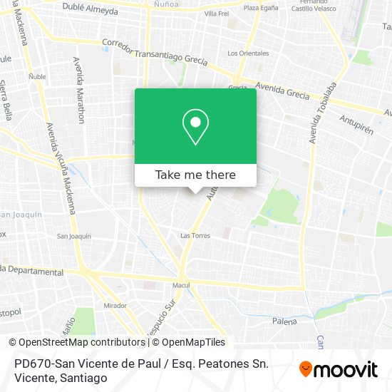 PD670-San Vicente de Paul / Esq. Peatones Sn. Vicente map