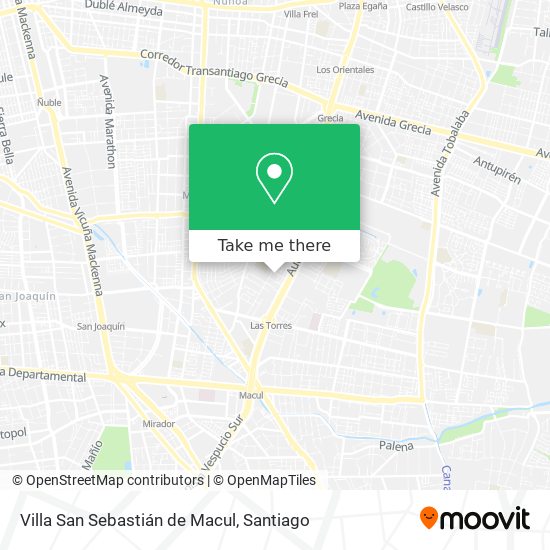 Villa San Sebastián de Macul map