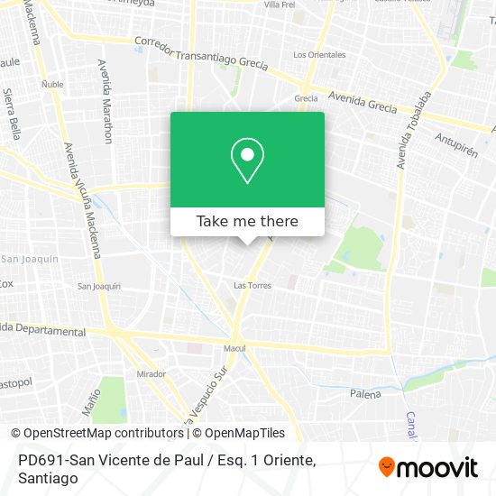 PD691-San Vicente de Paul / Esq. 1 Oriente map