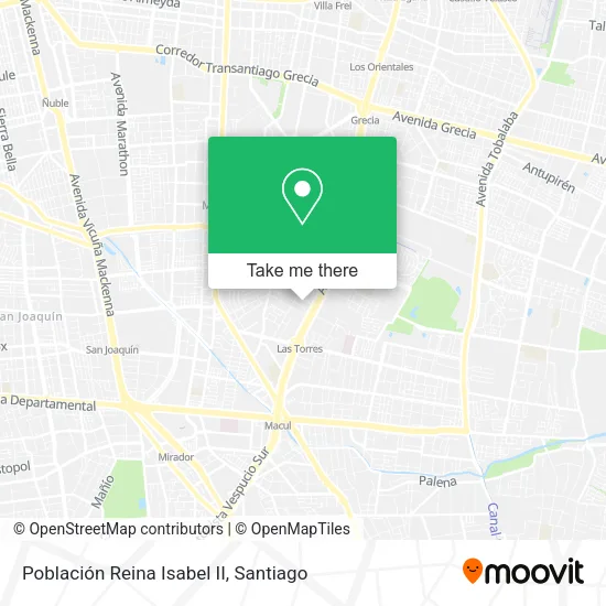 Población Reina Isabel II map