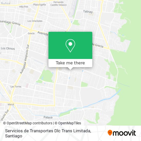 Mapa de Servicios de Transportes Dlc Trans Limitada