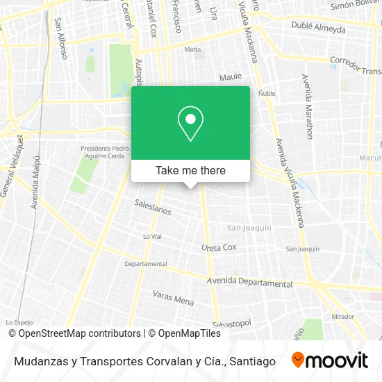 Mudanzas y Transportes Corvalan y Cía. map