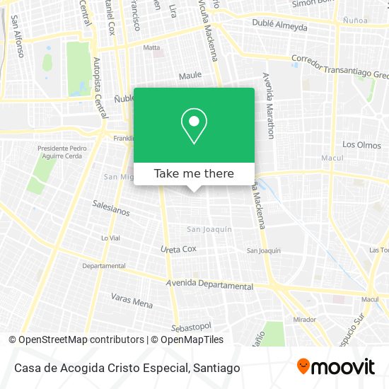 Casa de Acogida Cristo Especial map
