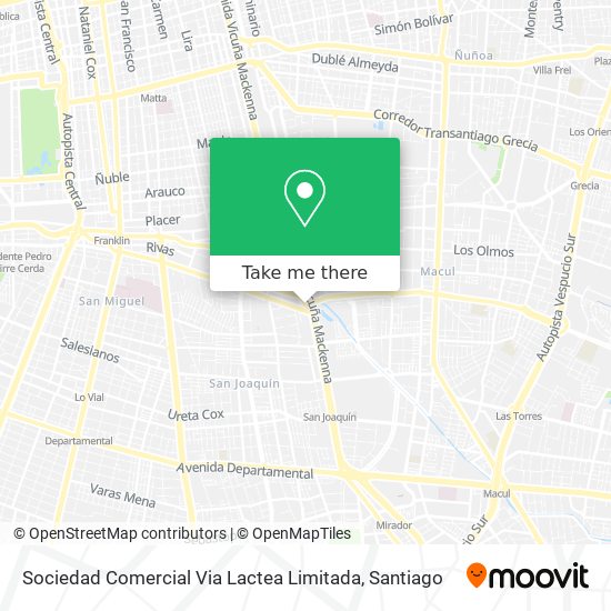 Sociedad Comercial Via Lactea Limitada map