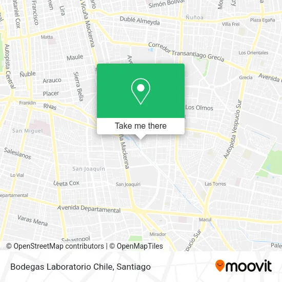 Bodegas Laboratorio Chile map