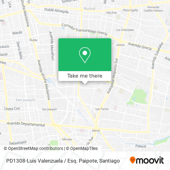 PD1308-Luis Valenzuela / Esq. Paipote map