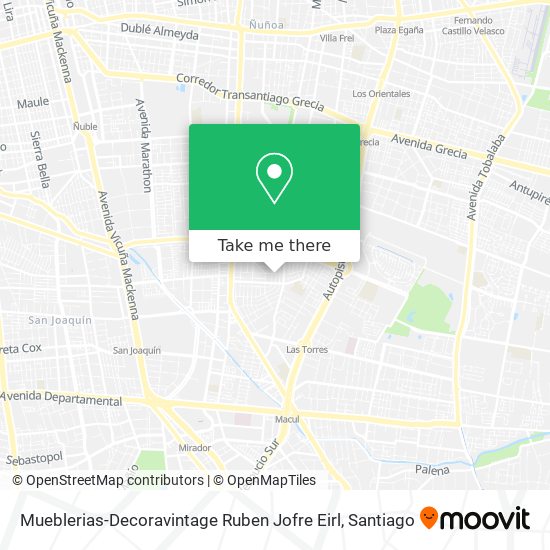 Mueblerias-Decoravintage Ruben Jofre Eirl map