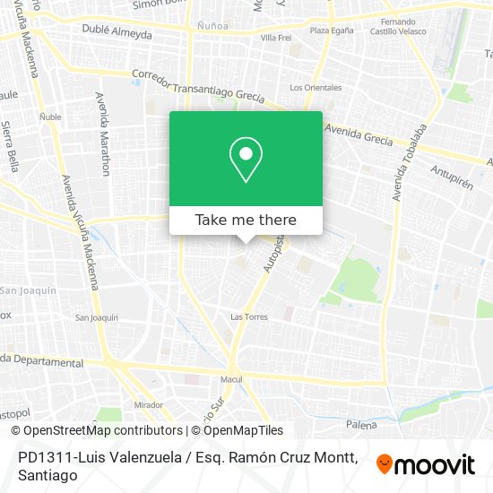 Mapa de PD1311-Luis Valenzuela / Esq. Ramón Cruz Montt