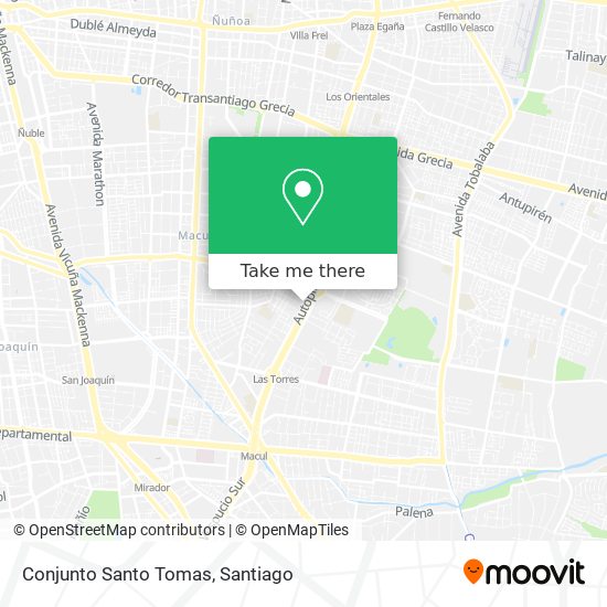 Conjunto Santo Tomas map